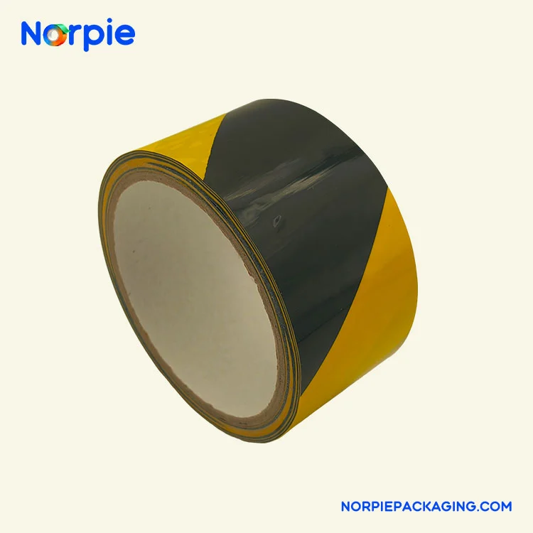 Svart och gul varningstejp